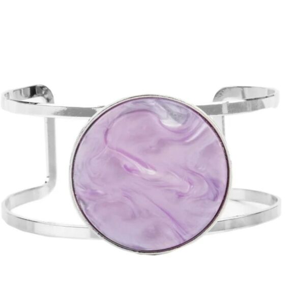 NWT Paparazzi Purple and Silver Bracelet with Elegant Design - Picture 1 of 8